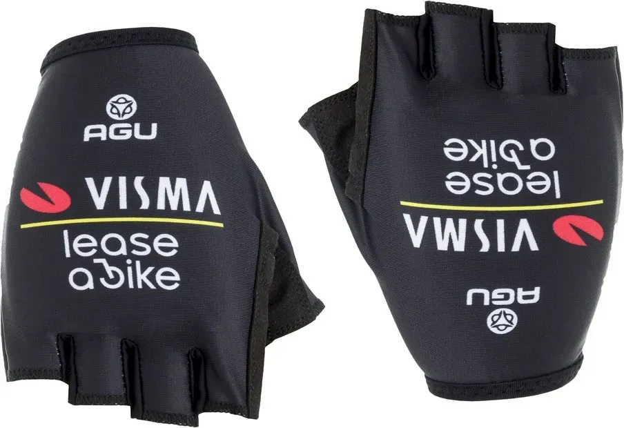 AGU Replica Kurzfinger Handschuhe Visma Lease a Bike Schwarz Modell 2024