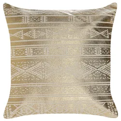 Dekokissen geometrisches Muster Baumwolle gold 50 x 50 cm OUJDA