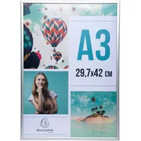 Exacompta 12x Fotorahmen A3 Aluminium, Exacryl - Kristall