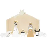 Rico Design Holz-Krippen-Set, 6 teilig