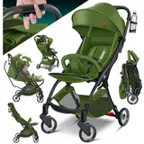 Kidiz KIDIZ® Kinderwagen Premium Kinderbuggy klappbar Liegebuggy Sportwagen Faltbar 360°Räder 5-Punkt Gurt Inkl. Getränkehalter & Regenabdeckung, verstellbare Rückenlehne & Sonnenverdeck