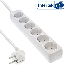 InLine Steckdosenleiste - 6-fach Schutzkontakt - weiß - 5m