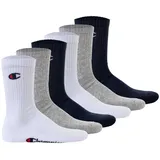 Champion Socken 6er Pack Blau/Grau/Rot/Weiß 35-38