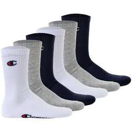 Champion Socken 6er Pack Blau/Grau/Rot/Weiß 35-38