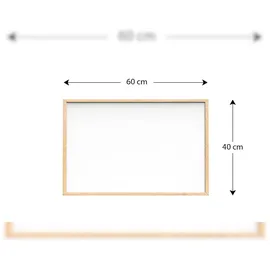 ALLboards Whiteboard mit Naturholzrahmen 60x40cm