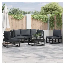 vidaXL Garten-Lounge-Set 5-tlg. schwarz