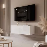 idohome TV-Lowboard 100x36x40 cm Weiß Holzwerkstoff
