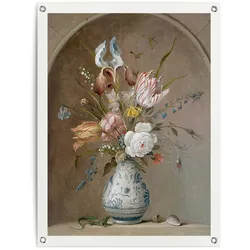 Poster REINDERS "Van der Ast Stillleben", bunt (farbe bild(er): bunt), B:60cm H:80cm T:0,1cm, Leinwand, Bilder, Outdoor für Garten oder Balkon