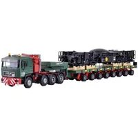 Kibri MAN SK mit SCHEUERLE Plattformwagen und Unterteil Schienenkran13601 H0