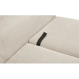 Uno Eckcouch Cord 2-Sitzer Creme