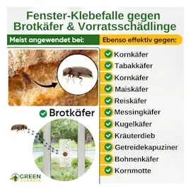 green guardia Brotkäfer Fenster-Falle mit Spezial-Lockstoff 9 x Fallen