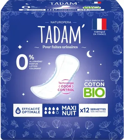 Tadam Öko-Binden Blasenschwäche Und Leichte Inkontinenz Maxi Nacht 12 Stück