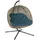 Outsunny Hängesessel oval Sand/Schwarz 2-Sitzer mit Gestell