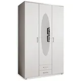 SchlafKONTOR Paul 120 x 195 x 55 cm weiß