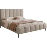 Selsey Polsterbett, Taupe, Textil, 2-Sitzer, 140x200 cm, Schlafzimmer, Betten, Polsterbetten