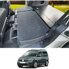 BREMER SITZBEZÜGE Multiflexboard klappbar kompatibel mit VW Caddy Kurz und Maxi ab 2003 Bettverlängerung Camping Zubehör Wohnmobilbett Camper Schlafauflage/Höhe ca. 31cm inkl. Konsolen in Schwarz