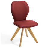 Niehoff Sitzmöbel Colorado Trend-Line Design-Stuhl Eichengestell - Leder Napoli rubin