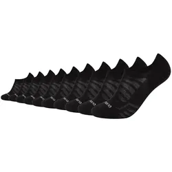 10er Pack camano Mesh Ventilation No Show Füßlinge 9999 - black 39-42