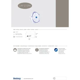 BESTWAY LAY-Z-SPA LED-Licht 7 Farben 9,2 x 6,2 cm