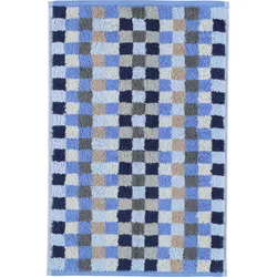 Unique Handtuch 30 x 50 cm Schachbrett saphirblau
