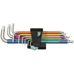 Wera 3950/9 Hex-Plus Multicolour Stainless 1 Winkelschlüsselsatz, metrisch, Edelstahl, 9-teilig