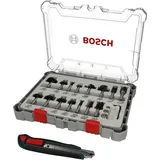 Bosch Fräser-Set, 15-teilig, inklusive gratis Cuttermesser