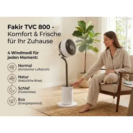 Fakir TVC 800 Standventilator Weiß/Braun