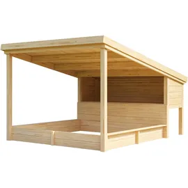 Weka Holzsandkasten Tabalgu Bully mit Überdachung beige