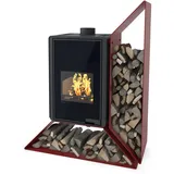 HS-Flamingo Kaminofen | Kampa rechts | 9 kW | Rot