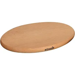STAUB France Magnetischer Topfuntersetzer Holz oval 29 x 20 cm