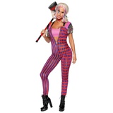 Leg Avenue Clown-Kostüm Hammer Harley, Die zwielichtige Schurkin im hautengen Bodysuit rot M