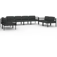 vidaXL Garten-Lounge-Set 8-tlg. Aluminium anthrazit