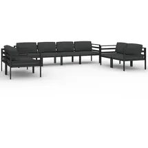 vidaXL Garten-Lounge-Set 8-tlg. Aluminium anthrazit