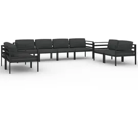vidaXL Garten-Lounge-Set 8-tlg. Aluminium anthrazit