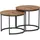 Siena Garden Gartentisch Rund Holz Braun 50 cm x 50 cm