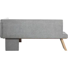 Home Affaire Eckbank HOME AFFAIRE "Nina Küchenbank, Polsterbank, Esszimmerbank, Breite 185x 150 cm", grau (antarctica, dekor eiche ontario), B:185cm H:88cm T:150cm, Polyester, Polyurethan, Spanplatte, Sitzbänke, Eckbank, Moderne Bank in tollen Farben, Anzahl