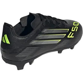 adidas F50 League FG/MG Kinder Core Black/Iron Metallic/Lucid Lemon 28
