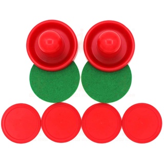 PULABO Air Hockey Zubehör Tischhockey Zubehör Pucks und Pusher Zubehör für Spieltische 2 Striker, 4 Puck Pack Kostengünstig und langlebig Hohe Qualität,Sicherheit