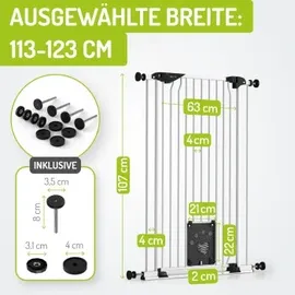 Bomi Türschutzgitter Mira 73–161 cm Weiß
