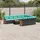 vidaXL Gartensofa-Set 11-tlg. schwarz