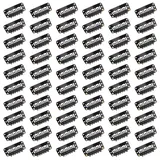 Heveer Haarverlängerung Clips Perückenclips U Form Haar Extensions Klips Zubehör für Feste Perücken Frauen Männer 60 Stück Schwarz 3,2*1,6 cm