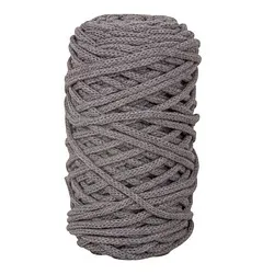 Rayher Garn Recycling Braidy steingrau matt grau 4,0 mm x 60,0 m