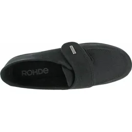 ROHDE Damen Hausschuhe Slipper Klettverschluss trageangenehm Ballerup 2222, Größe:42 EU, Farbe:Schwarz