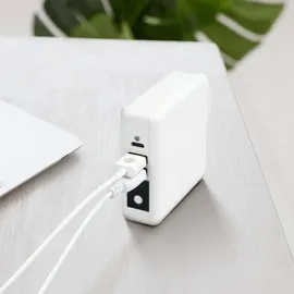 forcell Multifunktionsladegerät 4in1 15W mit USB/USB typ C, Powerbank 8000mAh und kabelloses Laden in einem