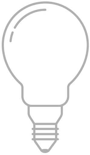 Ampoule ronde LED à filament, 7.5 cm