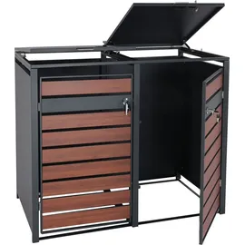 MCW Mülltonnenverkleidung J81 142 x 117 x 98 cm braun
