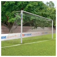 Sport-Thieme Großfeld-Fußballtor in Bodenhülsen stehend, eckverschweißt, Netzhalter