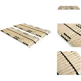 vidaXL Lattenroste 2 Stk. mit 28 Latten 7 Zonen 90 x 200 cm - Betten & Bettgestelle - Braun