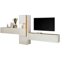 Furn.design Wohnwand 3-teilig 350 cm, Wohnzimmer, Wohnwände, Anbauwände