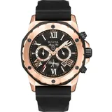 Bulova Marine Star Herren 44mm Chronograph Quarz Rotgold Armbanduhr 98B104